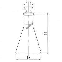 Колба КН-1 с пробкой ПМ